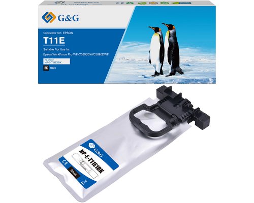 Kompatibel mit EPSON T11E / C13T11E140 [modell] schwarz (10.000 Seiten) Marke: G&G